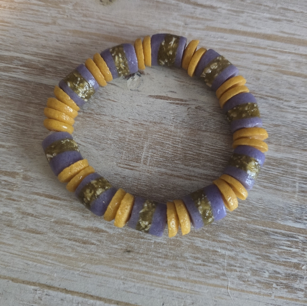 Krobo glass bead bracelet/African/Ghana/trade beads